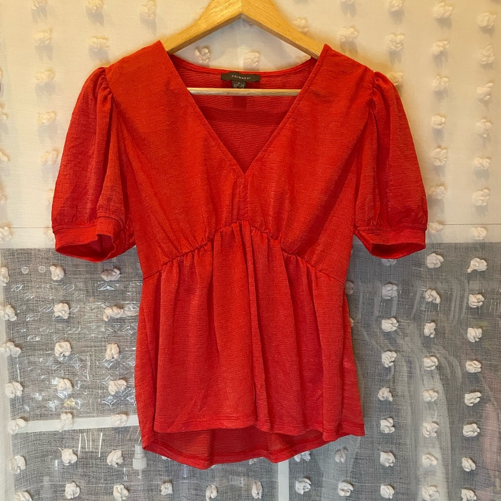 Primark v neck flare bottom shirt size xs